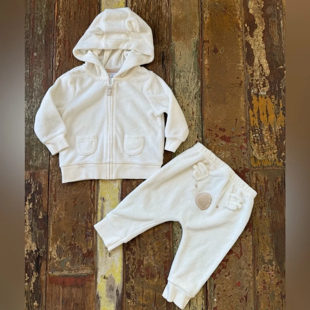 Carter's Baby Cream White Koala Animal Cotton Matching Set with Ears | 6 months